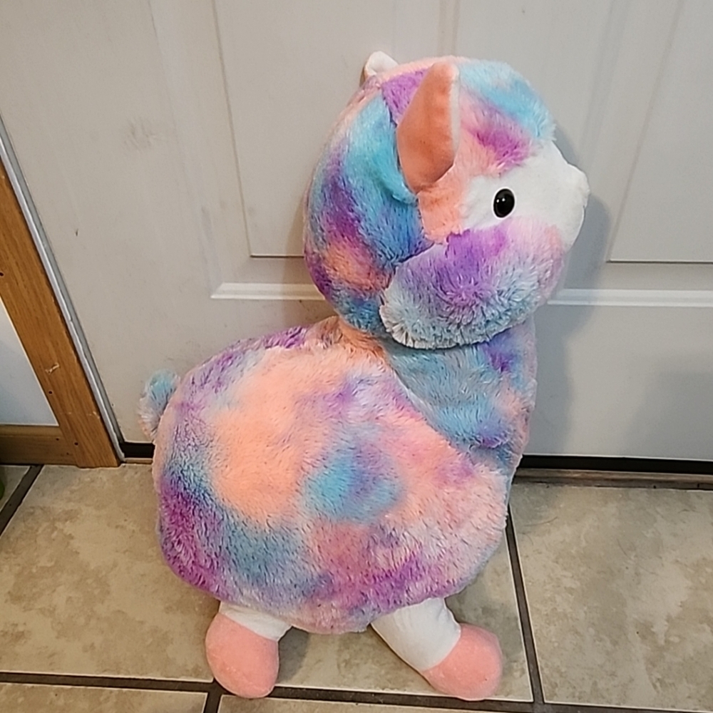A stuffed animal llama